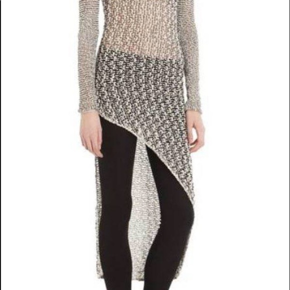 Helmut Lang asymetric combo tape open knit tunic! - Picture 2 of 10
